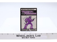 Mindwipe Instruction Manual Booklet Action Figure 1986 Hasbro G1 Transformers
