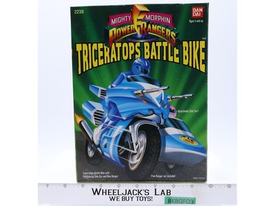 Triceratops Blue Battle Bike MMPR Power Rangers 1993 Bandai 5" Figure & Vehicle