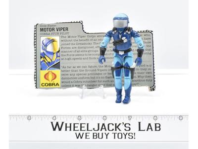 Motor Viper Cobra Stun Pilot GI Joe 1986 Hasbro Action Figure Vintage