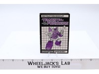 Darkwing Action Figure Instruction Manual 1988 Hasbro G1 Transformers