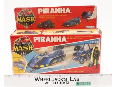Piranha W/ Sly Rax 100% Complete W/Box M.A.S.K. Kenner 1985 Action Figure