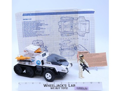 Snow Cat 100% Complete W/ Frostbite GI Joe 1985 Hasbro Action Figure Vehicle