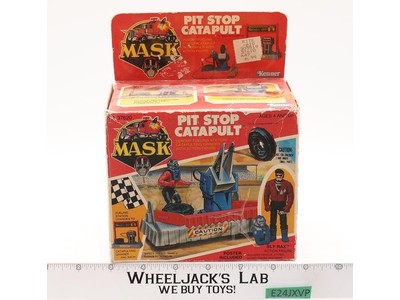 Pit Stop Catapult & Sly Rax W/Box 100% Complete M.A.S.K. Kenner 1987 Vintage
