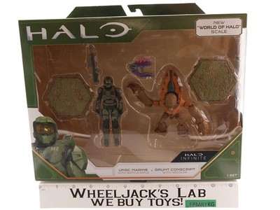 UNSC Marine + Grunt Conscript Halo Infinite 2020 Wicked Cool Toys NEW SEALED