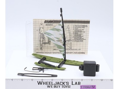 Manta Windsurfer Board 100% Complete G.I. Joe 1984 Hasbro Vintage Vehicle