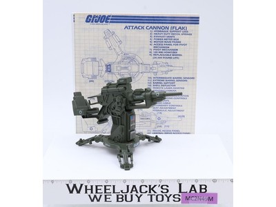 FLAK Cannon 100% Complete G.I. Joe Hasbro 1982 Vintage Vehicle Action Figure