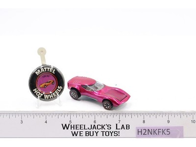 Torero CREAMY PINK 1968 1969 Redline Hot Wheels Mattel Vintage RL w/ Button