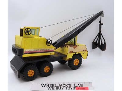 NYLINT MICHIGAN Crane Jumbo Shovel 1970s Pressed Steel Construction Vintage