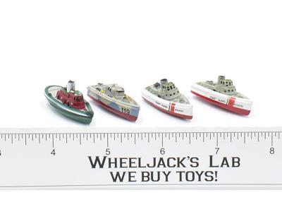 Lot of 4 Tug Boats Micro Machines 1988 Lewis Galoob Vehicle Vintage