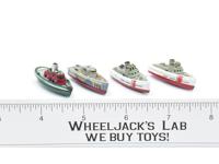 Lot of 4 Tug Boats Micro Machines 1988 Lewis Galoob Vehicle Vintage