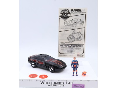 Raven W/Calhoun Burns 100% Complete 1986 MASK M.A.S.K. Kenner Action Figure