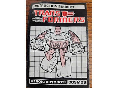 RARE Cosmos MAIL AWAY USA English Instruction Manual 1986 1987 G1 Transformers