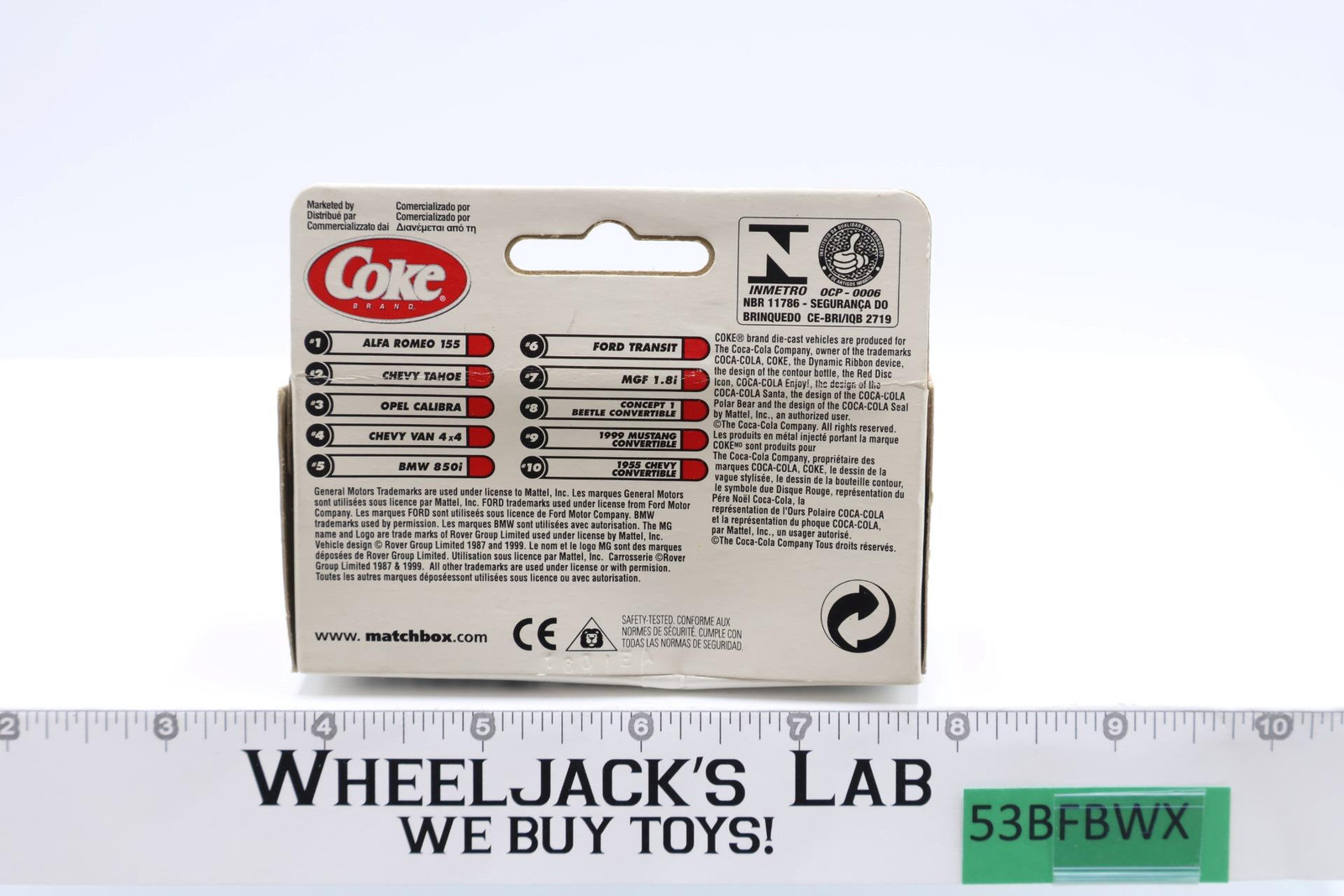 BMW 850i 2000 Matchbox Coca-Cola #92358 Yellow NEW MISB