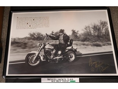Ultimate Warrior on Motorcycle WWF Wrestling 1990s Poster 36x24