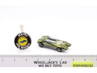 Splittin Image Olive Green Redline Hot Wheels 1968 1969 Mattel Vtg RL w/ Button