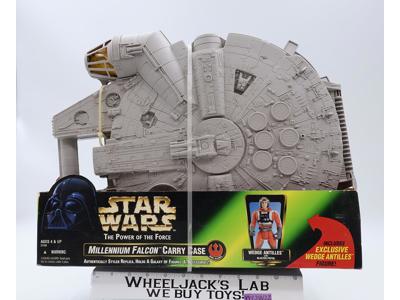 Millennium Falcon Carry Case W/ Wedge Antilles Figure Star Wars POTF 1987 Kenner