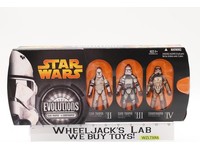 Clone Trooper to Stormtrooper 3 Pack Star Wars Evolutions 2005 Hasbro NEW SEALED