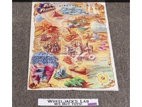 Air Raiders Airlandia Map/Poster Mail Away 1987 Hasbro 24x18 inches