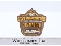 GI Joe Iron On Patch Live the Adventure Cobra Island Commander 1986 Hasbro 4"