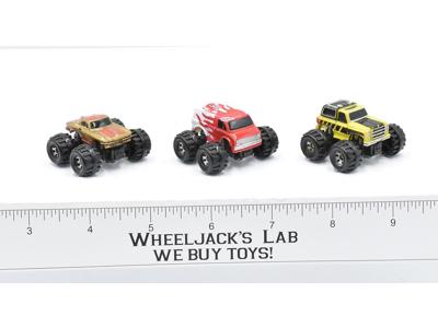 Lot of 3 Monster Truck Vehicles 1988 Micro Machines Lewis Galoob Vintage