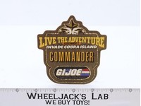 GI Joe Iron On Patch Live the Adventure Cobra Island Commander 1986 Hasbro 4"