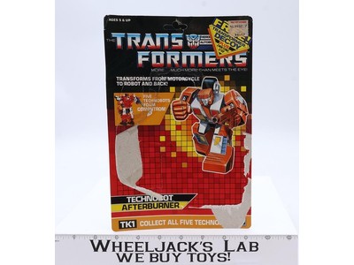 Afterburner Cardback 1987 Vintage Hasbro G1 Transformers Action Figure UNPUNCHED