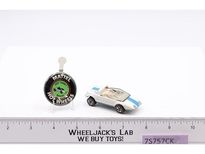 Jack Rabbit Special White Enamel Hot Wheels 1969 1970 Mattel Redline w/ BUTTON