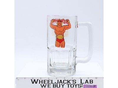 Hulk Hogan Hulkamania 32oz Large Glass Beer Mug 1985 Titan Sports
