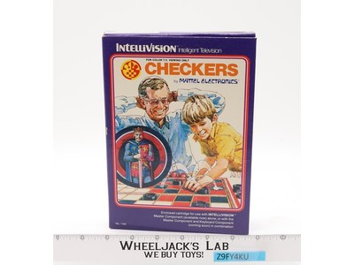 Checkers W/ Box + Manual Intellivision 1979 Mattel Electronic Game Cartridge