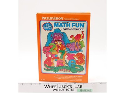 Math Fun W/ Box + Manual Intellivision 1979 Mattel Electronics Game Cartridge