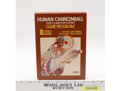 Human Cannonball W/ Box + Manual ATARI 2600 1978 Vintage Game Cartridge