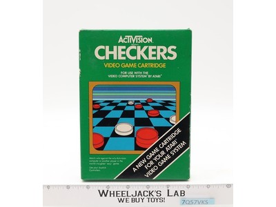Checkers W/ Box + Manual ATARI 2600 1981 Game Cartridge