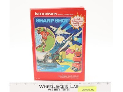 Sharp Shot W/ Box + Manual Intellivision 1982 Mattel Vintage Game Cartridge