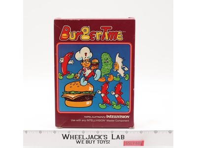 Burgertime W/ Box + Manual Intellivision 1983 Mattel Electronic Game Cartridge