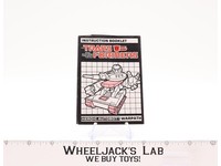 RARE Warpath MAIL AWAY USA English Instruction Manual 1986 1987 G1 Transformers