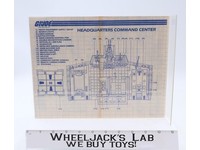 Headquarters Command Center ORIGINAL Instructions Blueprints G.I. Joe Hasbro