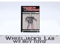 Powerdasher Drill Action Figure Instruction Manual Booklet 1985 G1 Transformers