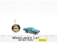 Custom Barracuda Aqua White Int 1967 1968 Hot Wheels Redline Mattel Vtg Button