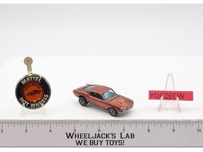 Custom Mustang Copper 1967 1968 Redline Hot Wheels Mattel Vintage RL w/ Button