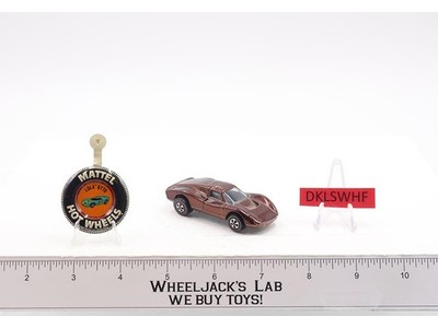 Ford Mark IV Brown Hot Wheels 1968 1969 Redline Mattel Vintage RL w/ Button
