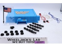Official Wrestling Ring Complete BLACK WWE WWF 1990 Hasbro Action Figure Playset