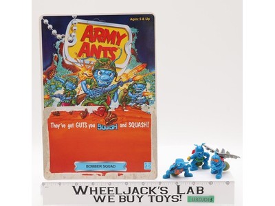 Bomber Squad Army Ants Complete 1987 Hasbro Action Figure Set W/ Card