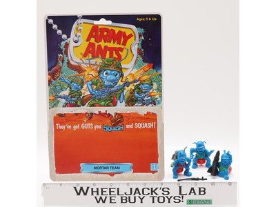Mortar Team Army Ants Blue Complete 1987 Hasbro Action Figure Set W/ Card