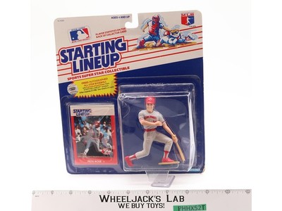 Pete Rose Cincinnati Reds W/ Series Card MLB Starting Lineup Kenner 1988 MOSC