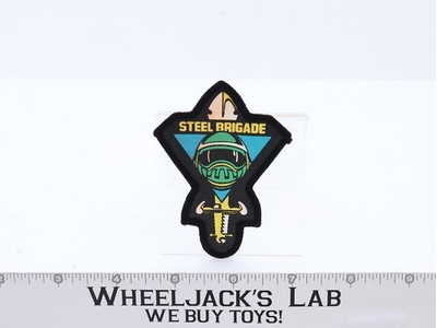 Steel Brigade Iron On Badge Patch WHITE BACKING Gi Joe 1980's Hasbro Vintage