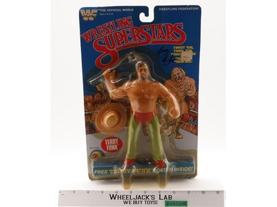 Terry Funk AUTOGRAPHED WWF Wrestling SuperStars w/ Poster NEW SEALED