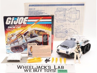 Snow Cat W/ Frostbite 100% Complete W/Box GI Joe 1985 Hasbro Vintage Vehicle