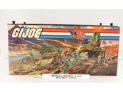 GI Joe Wooden Chest Storge Crate Display Box 1983 Hasbro American Toy Furniture