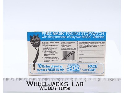 M.A.S.K. Racing Stopwatch Flyer X7 MASK 1980s Kenner Vintage