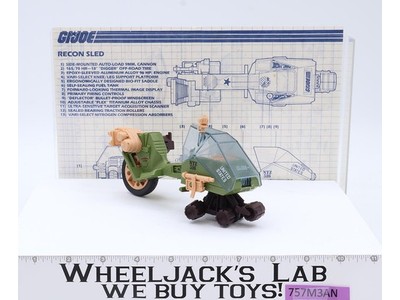 LCV Recon Sled 100% Complete GI Joe 1986 Hasbro Action Figure Vehicle Vintage